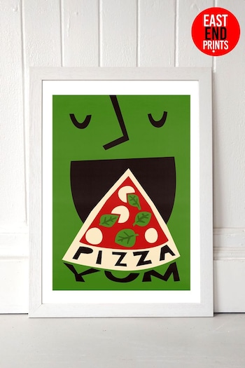 East End Prints White Yum Pizza Print (A06010) | £47 - £132