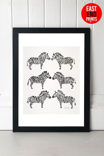 East End Prints Black Black Zebras Print (A06019) | £47 - £132