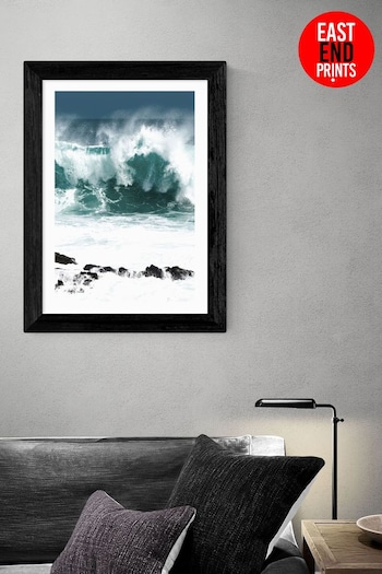 East End Prints Black Rolling Waves Print (A06047) | £47 - £132