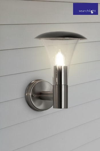 Searchlight Stainless Steel Greenville Outdoor Wall Light (A06431) | £43