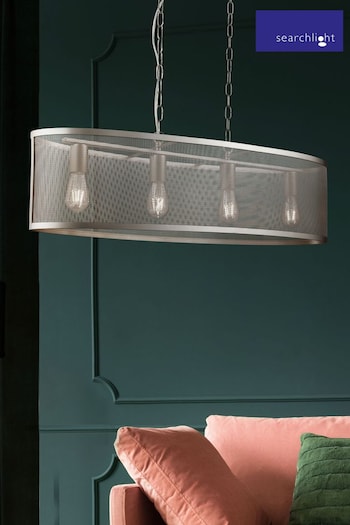 Searchlight Silver Chantilly Diner Bar Ceiling Light (A06540) | £108