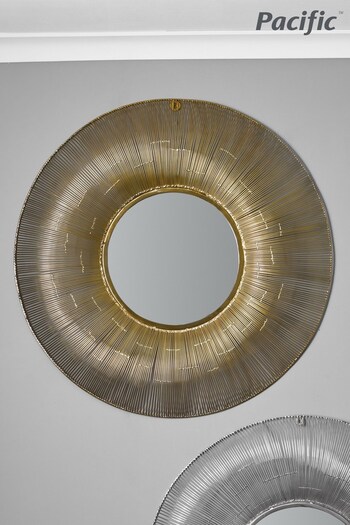 Pacific Gold Wire Round Wall Mirror (A06879) | £160