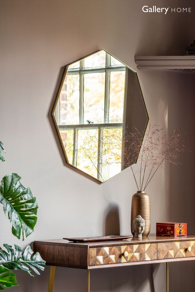 Gallery Home Gold Drew Octagon Mirror (A06918) | £135