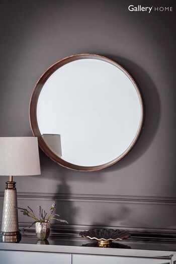 Gallery Home Natural Lainey Round Mirror (A06971) | £180
