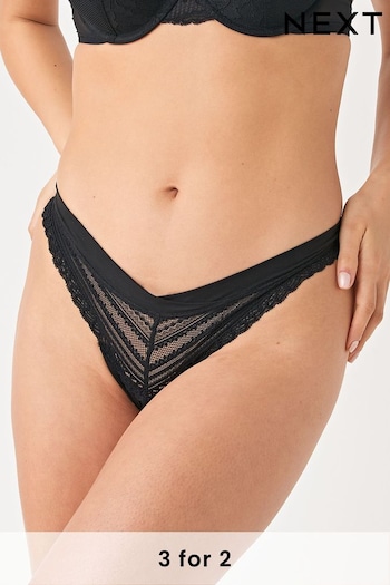 Black Thong Forever Comfort® Knickers (A09259) | £8