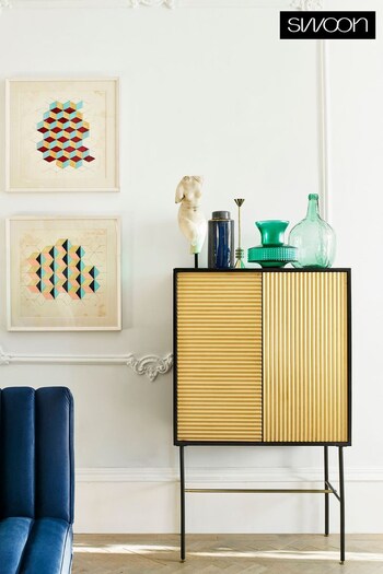 Swoon Gold Wright Acacia Wood Tall Sideboard (A09335) | £999