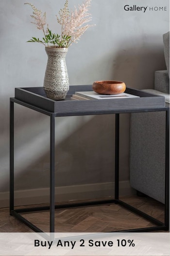 Gallery Home Black Mere Tray Side Table (A09377) | £150