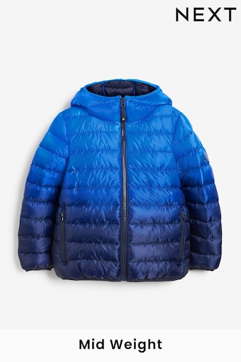 Cobalt Blue Dip Dye Quilted Midweight Hooded Coat (3-17yrs) (A09784) | £22 - £32