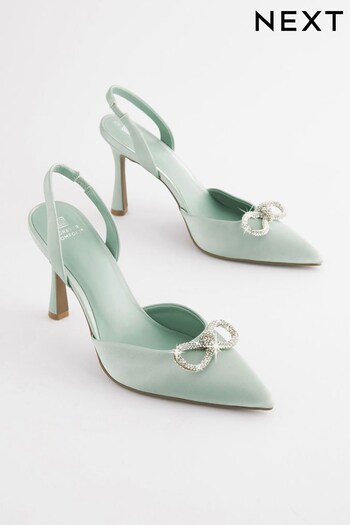 Mint Green Forever Comfort® Slingback Bow Heels (A0D895) | £46