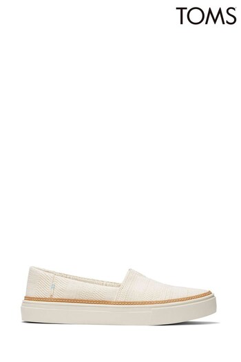 TOMS Cream Parker Woven Slip-Ons (A10159) | £30