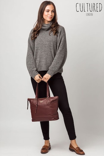 Cultured London Heston Leather Tote Bag (A10968) | £48