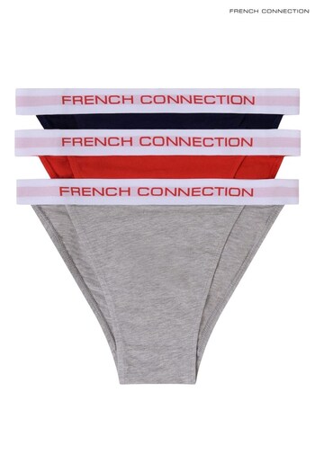 French Connection Red Tanga Briefs 3 Pack (A11579) | £22