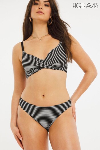 Figleaves Black Tailor Stripe Bikini Bottoms (A12346) | £16