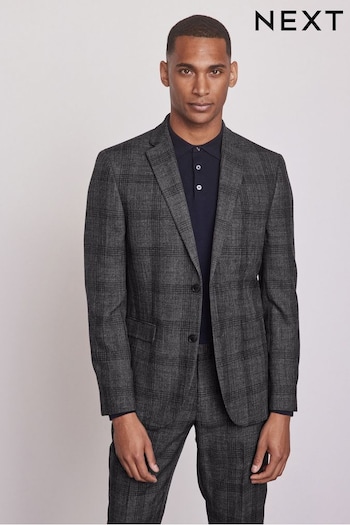 Grey Check Slim Fit Suit Jacket (A13709) | £84