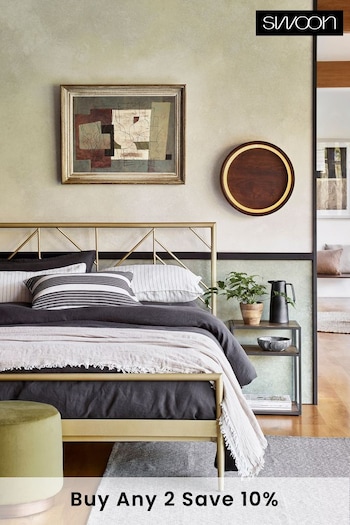 Swoon Gold Klee Metal Bed Frame (A14009) | £349 - £449