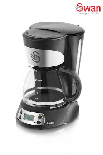 Swan Black Programmable Coffee Machine (A14663) | £35