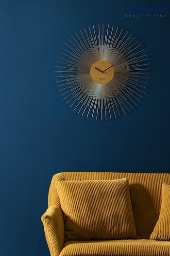 Karlsson Gold Peony Wall Clock (A14980) | £85