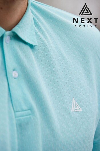 Aqua Blue Golf & Active Texture Polo Wear Shirt (A17770) | £25