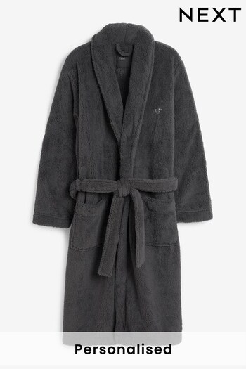 Grey Personalised Dressing Gown (A17900) | £29.50