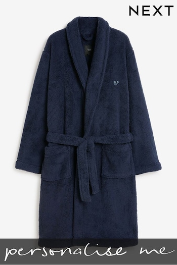 Navy Personalised Dressing Gown (A17901) | £29.50