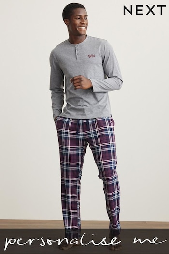 Grey Personalised Pyjama/Loungewear Set (A17937) | £31.50