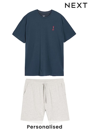 Navy Personalised Pyjama/Loungewear Set (A17942) | £23.50