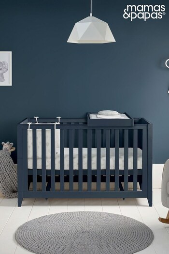 Mamas & Papas Midnight Blue Melfi 2 Piece Cot Bed Package with Cot Top Changer (A18274) | £509