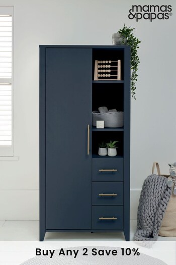 Mamas & Papas Midnight Blue Melfi Compact Storage Wardrobe (A18278) | £489
