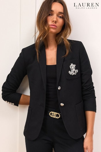 Lauren Ralph Lauren Cotton Pique Anfisa Crest Blazer (A18585) | £259