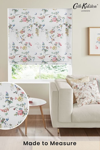 Cath Kidston White Birds & Roses Made To Measure Roman Blind (A18801) | £75