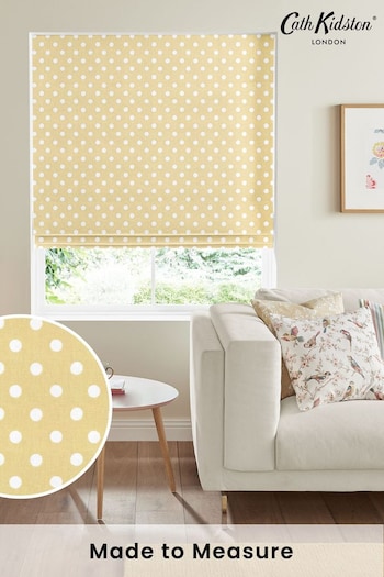 Cath Kidston Yellow Button Spot Made To Measure Roman Blind (A18807) | £75