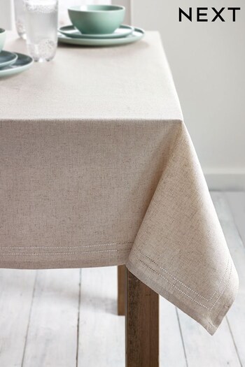 Natural Cotton  Linen Blend Table Cloth (A19089) | £28 - £36