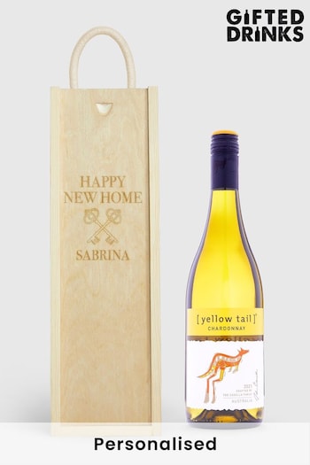 Personalised New Home Gift Box With White Wine by Gifted Drinks (A19237) | £36