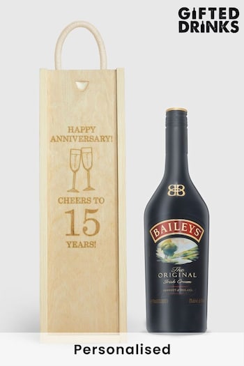 Personalised Happy Anniversary Gift Box with Baileys 70cl by Gifted Drinks (A19266) | £60