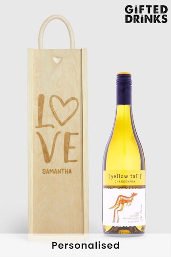 Personalised with Love Gift Box with White Wine by Gifted Drinks (A19348) | £36