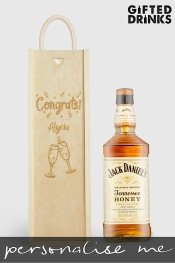 Personalised Congratulations Gift Box with Jack Daniel's by Gifted Drinks (A19360) | £60
