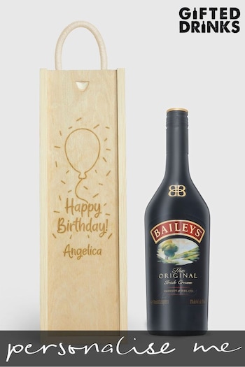 Personalised Happy Birthday Gift Box with Baileys 70cl by Gifted Drinks (A19368) | £60