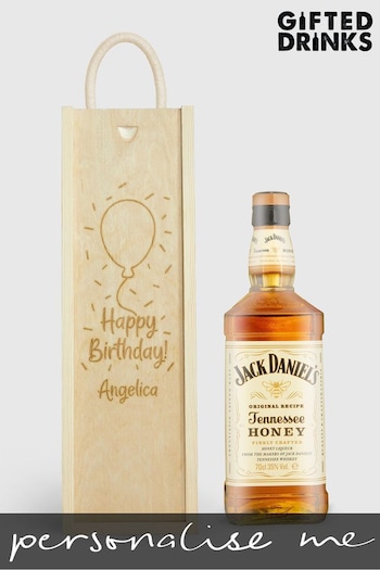 Personalised Happy Birthday Gift Box with Jack Daniel's by Gifted Drinks (A19369) | £60