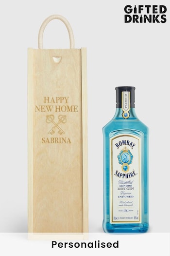 Personalised New Home Gift Box with Bombay Sapphire by Gifted Drinks (A19382) | £60
