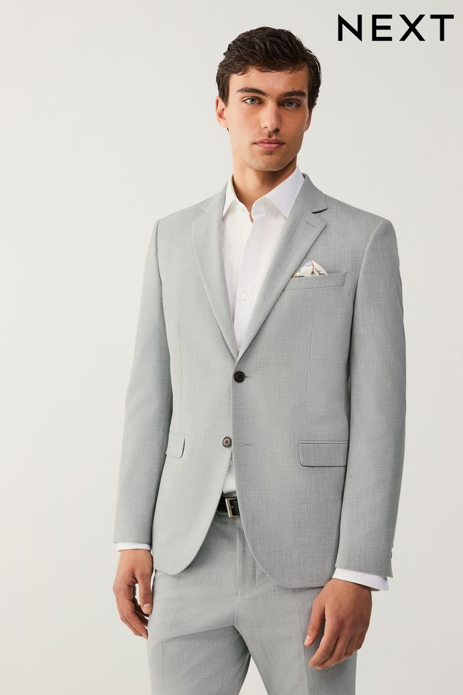 Buy Men Grey Textured Slim Fit Wedding Three Piece Suit Online - 694224 |  Peter England