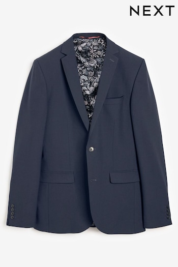 Navy Blue Skinny Motion Flex Stretch Suit Jacket (A20213) | £79