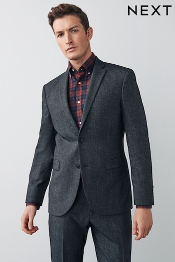 Grey Slim Textured Motion Flex Stretch Suit Jacket (A20228) | £79