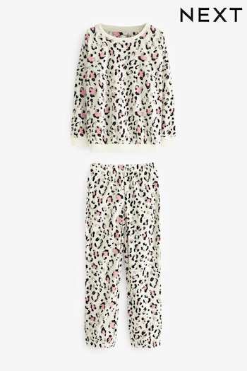 White/Pink Animal Cosy Jogger Pyjama (3-16yrs) (A20460) | £16 - £22