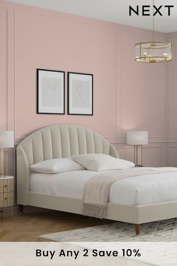 Soft Texture Light Natural Stella Upholstered Bed Bed Frame (A20811) | £599 - £799