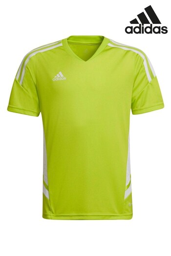 adidas Lime Green Condivo 22 Junior Jersey T-Shirt (A21159) | £18