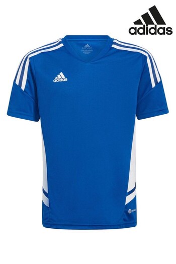 adidas Blue Condivo 22 Junior Jersey T-Shirt (A21162) | £18