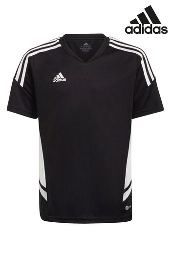 adidas bb9tis Black/White Condivo 22 Junior Jersey T-Shirt (A21163) | £18