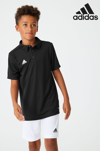 adidas Black Entrada 22 Junior Polo Shirt (A21182) | £15