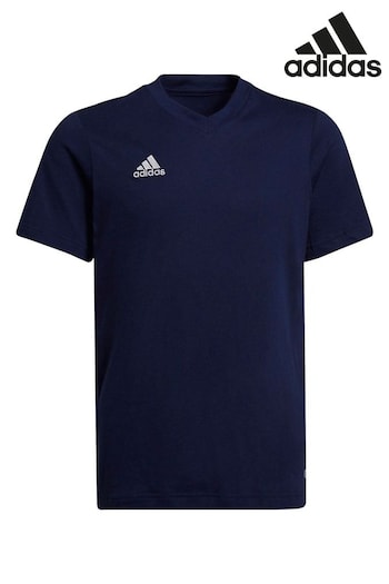 adidas Navy Blue Entrada 22 T-Shirt (A21185) | £13