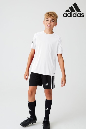 adidas White Squadra 21 Junior T-Shirt (A21204) | £13
